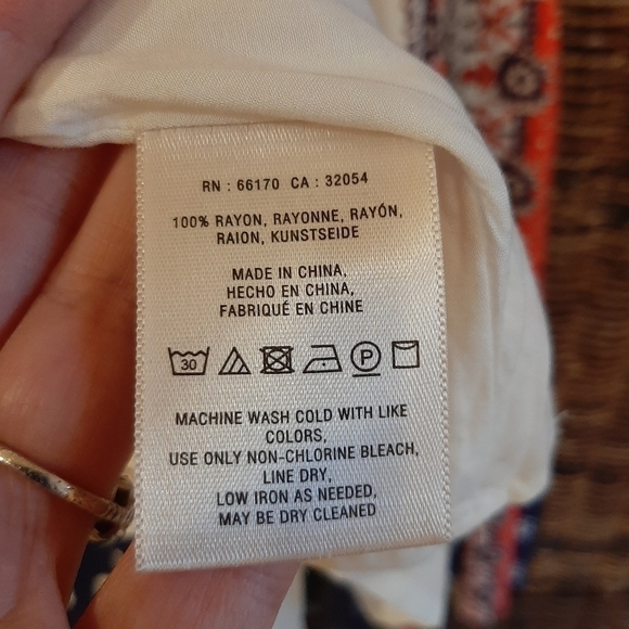 Anthropologie Maeve Floral Mini Dress Cap Sleeves Stripes Tassels Medium Petite - Picture 10 of 11